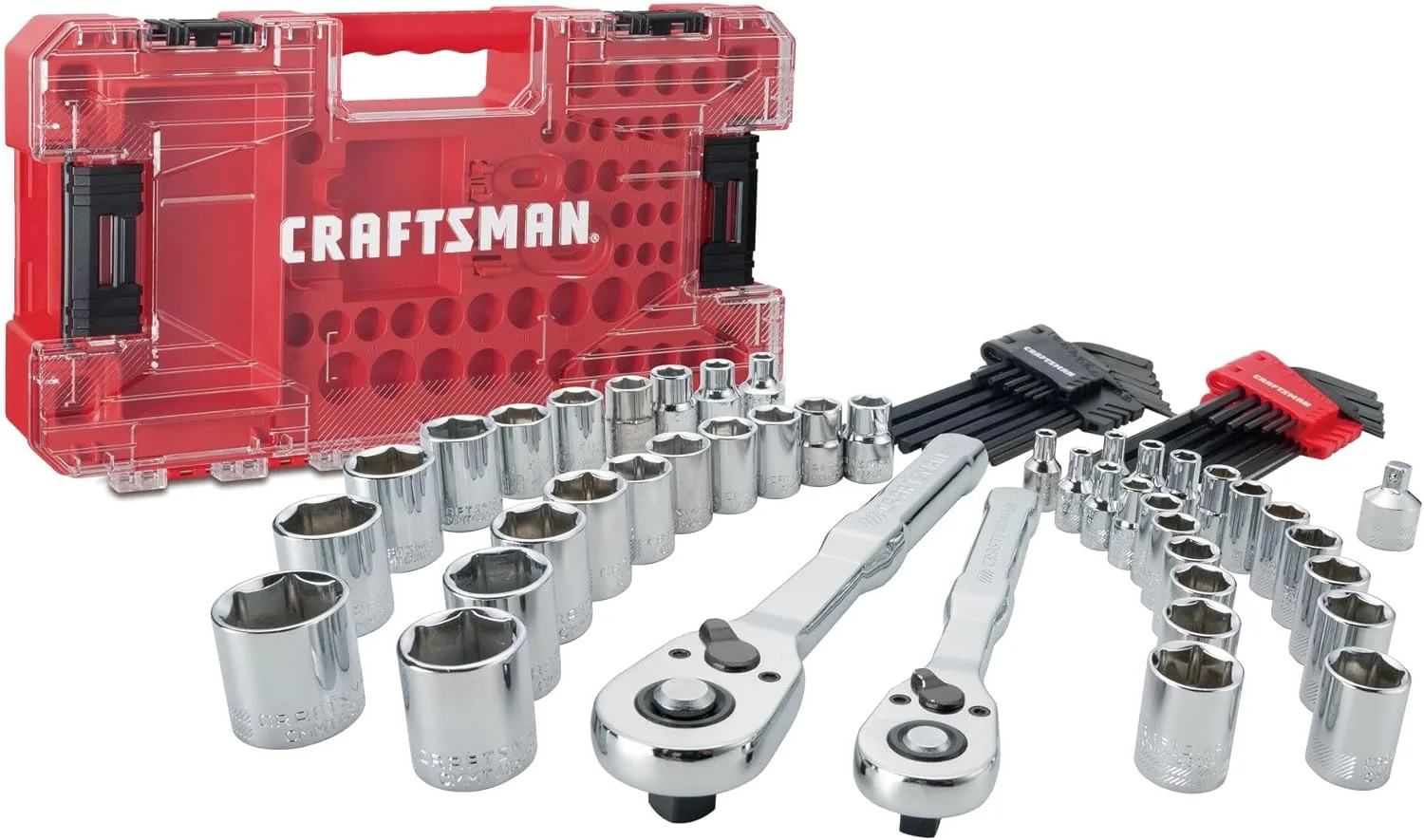 CRAFTSMAN Versastack Mechanics Tool Set, 1/4 and 3/8 Inch Drive, 71 Piece (CMMT45171)