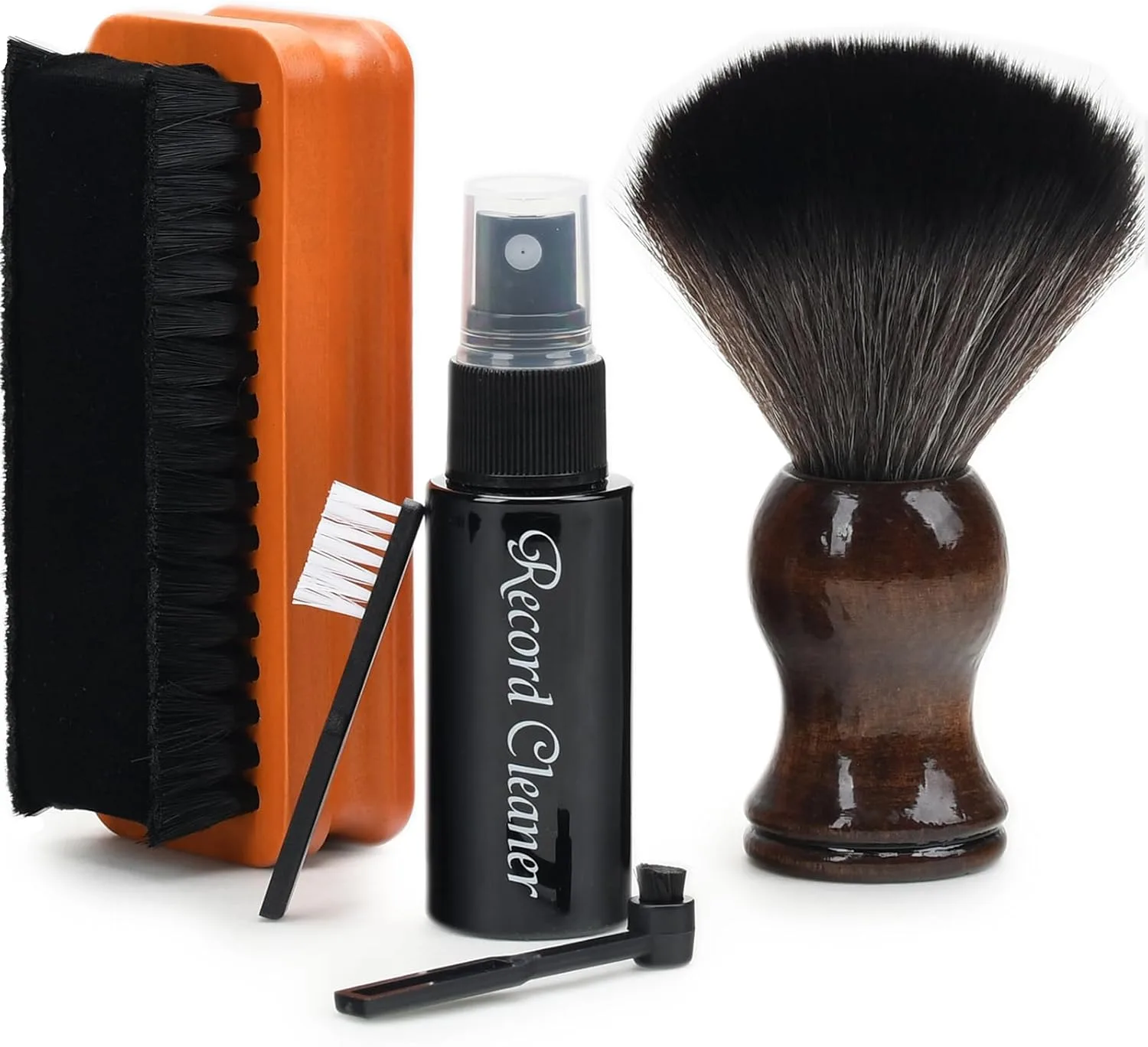 6-in-1 Vinyl Record Cleaning Kit | Vinyl Record Cleaner Kit – Includes 2in1 Velvet Microfiber Brush