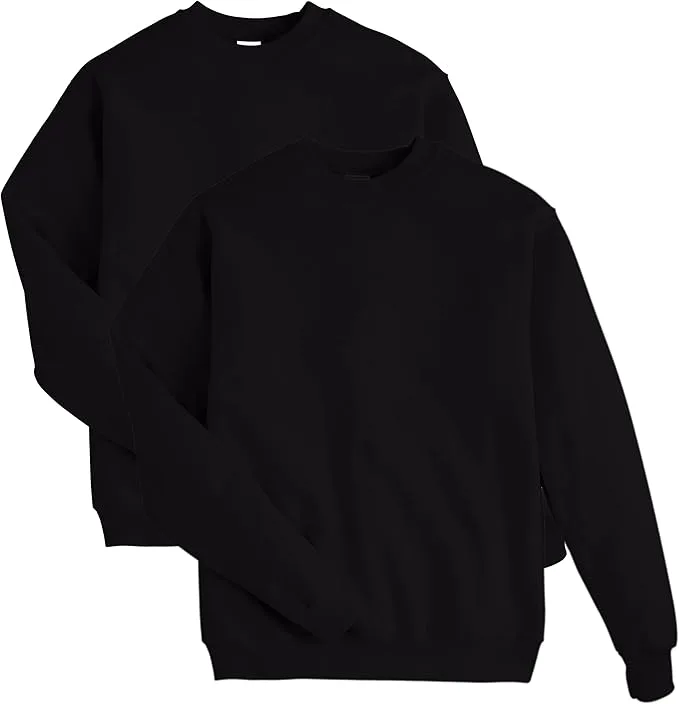 Hanes Men's Sweatshirt, EcoSmart Fleece Crewneck Sweatshirt, Big & Tall Available, 1 or 2-Pack