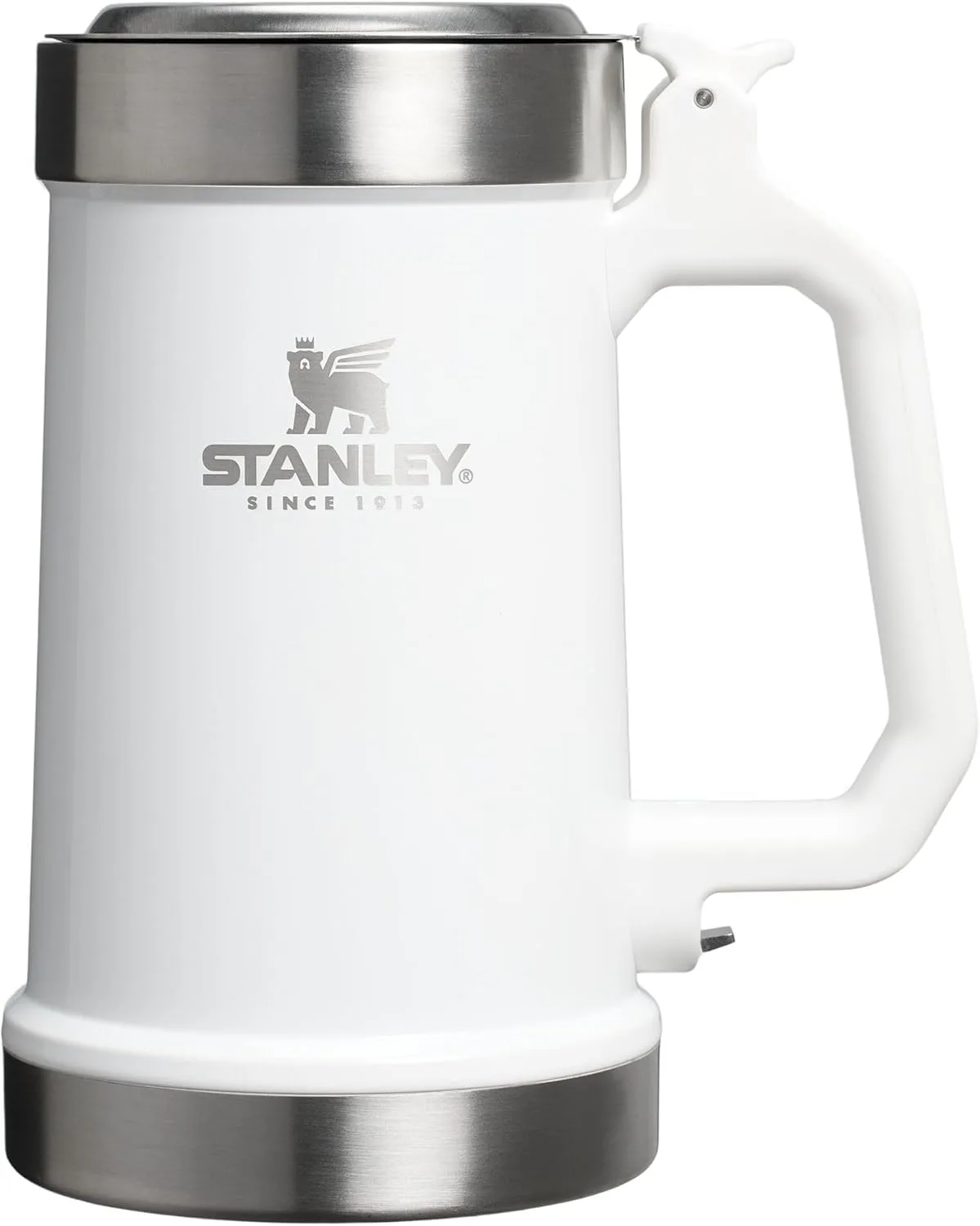 STANLEY Classic Bottle Opener Beer Stein 24 oz | Flip Up Lid and Heavy Duty Handle with Built In Bottle Opener