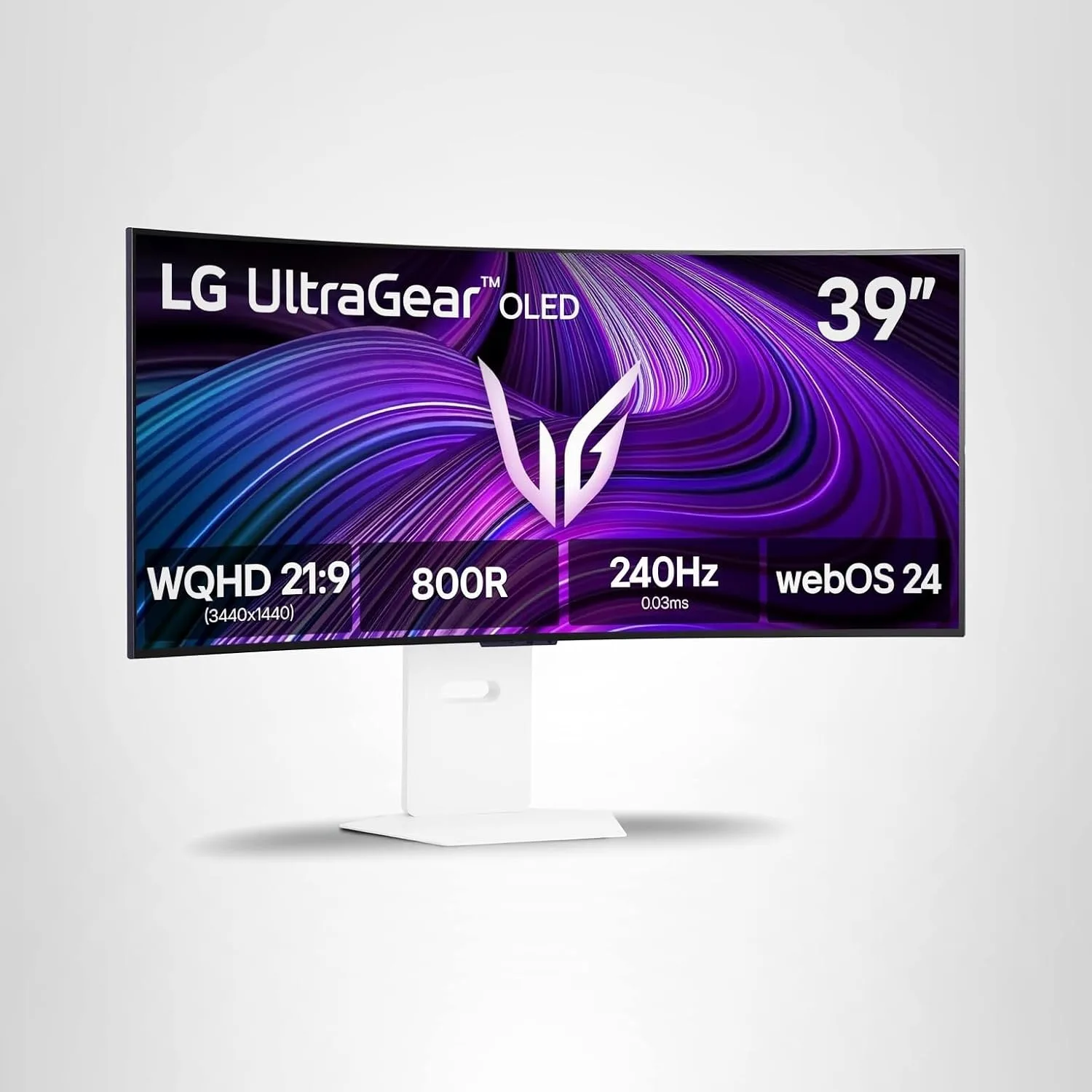 LG 39GX90SA-W 39-inch Ultragear WQHD (3440 x 1440) OLED Curved Gaming Monitor 240Hz, 1ms, NVIDIA G-Sync Compatible