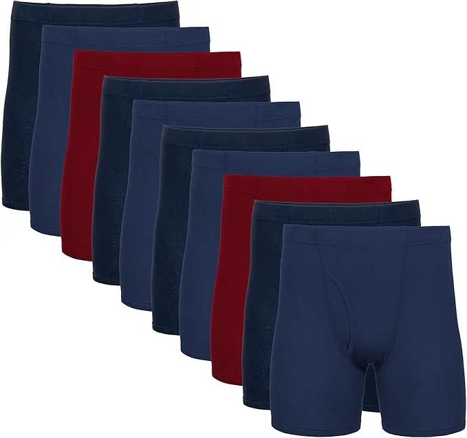 Gildan Men's Underwear Covered Waistband Boxer Briefs, Multipack