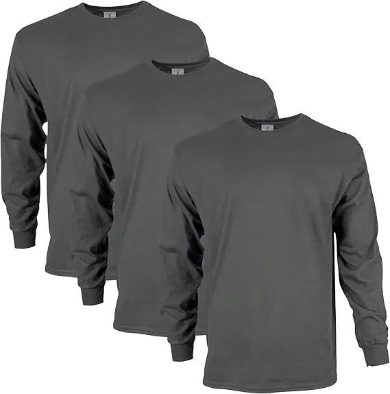 Gildan Adult Ultra Cotton Long Sleeve T-Shirt, Style G2400, Multipack