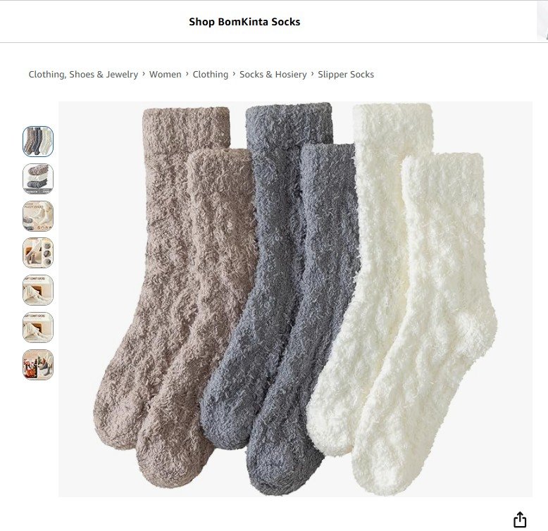 Clothclose Fuzzy Socks For Women, Womens Fuzzy Slipper Sock Super Soft Microfiber Fluffy Cozy Winter Warm Fluffy Crew Socks