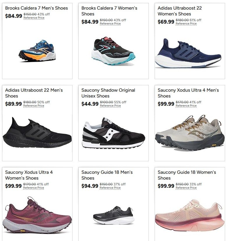 Brooks, adidas, Saucony& More!