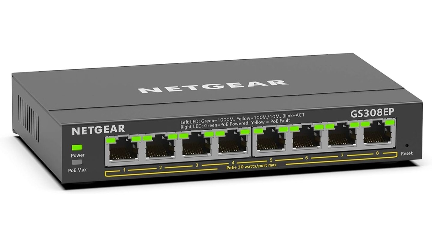 NETGEAR 8 Port PoE Gigabit Ethernet Easy Smart Managed Essentials Switch (GS308EP)