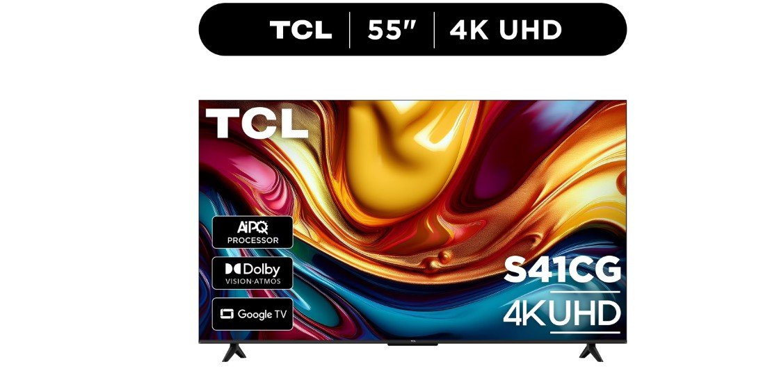 TCL 55" Class S41CG Series 4K UHD LED Smart Google TV (Limited Edition) - Dolby Vision HDR & Dolby Atmos, Google Assistant & Amazon Alexa Co