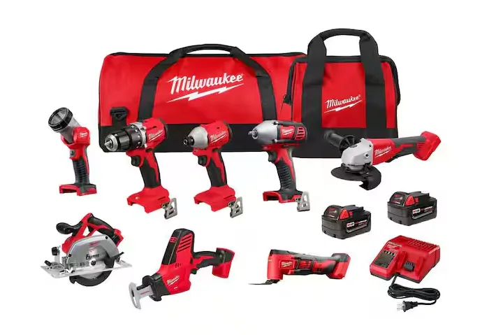 Milwaukee M18 18V 8-Tool Combo Kit – $649 (was $1,298, 50% off)