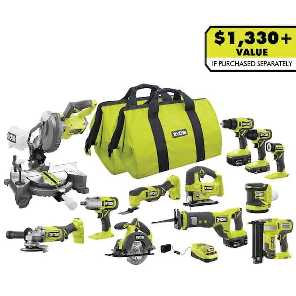 RYOBI ONE+ 18V 12-Tool Combo Kit — $629 (was $829)