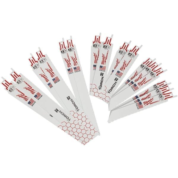Milwaukee SAWZALL 16-Piece Bi-Metal Reciprocating Saw Blade Set with 2 Carbide Blades – $29.97 (was $59.97)
