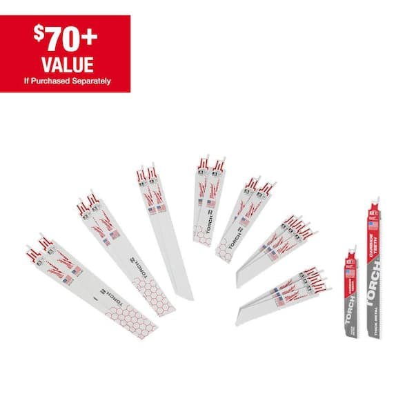 Milwaukee SAWZALL 16-Piece Metal Cutting Reciprocating Saw Blade Set (HD $29.97)