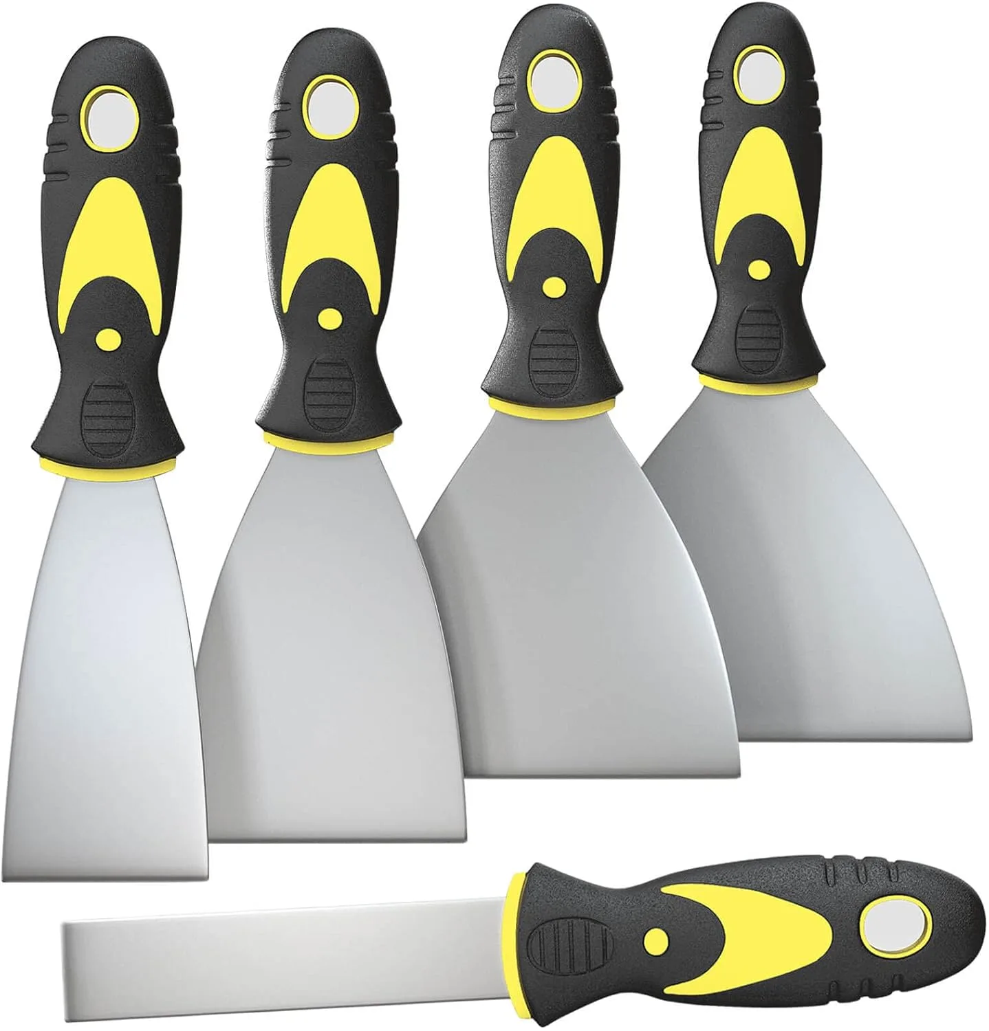 Rerdeim 5Pcs Putty Knife, Set, 1" 2" 3" 4" 5" Scraper, Spackle Knife, Paint Scraper, Scraper Tool, No Rusting