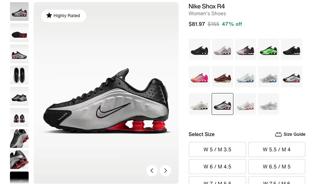 Nike Shox R4 Women's Shoes